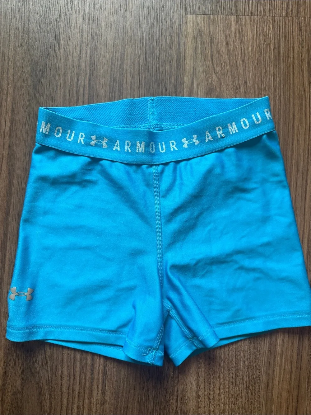 Under Armour Women's Bright Teal Performance Bike Shorts